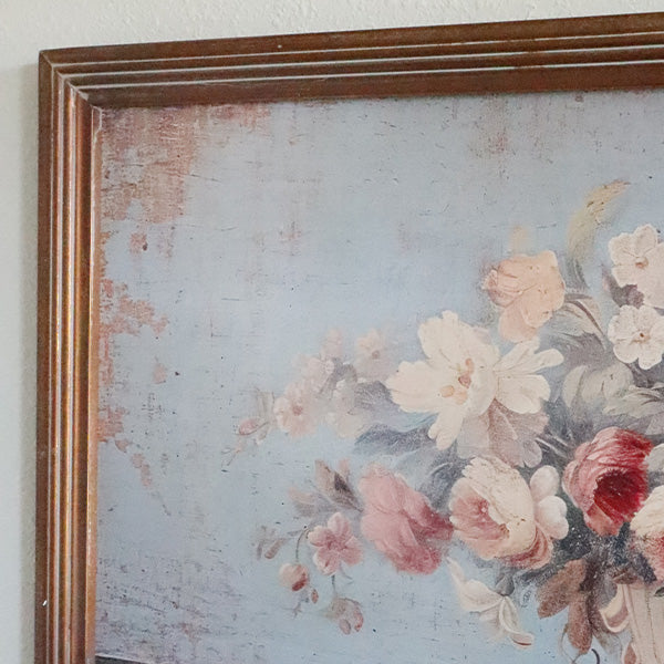 Vintage Inspired Floral Framed Wall Art, Set of 2