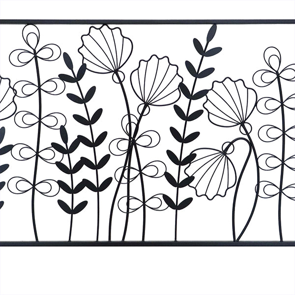 40 Inch Floral Metal Wire Cutout Wall Art