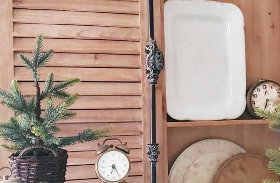 Wooden Arched Cabinet - 2 Pcs {one left and one right piece}