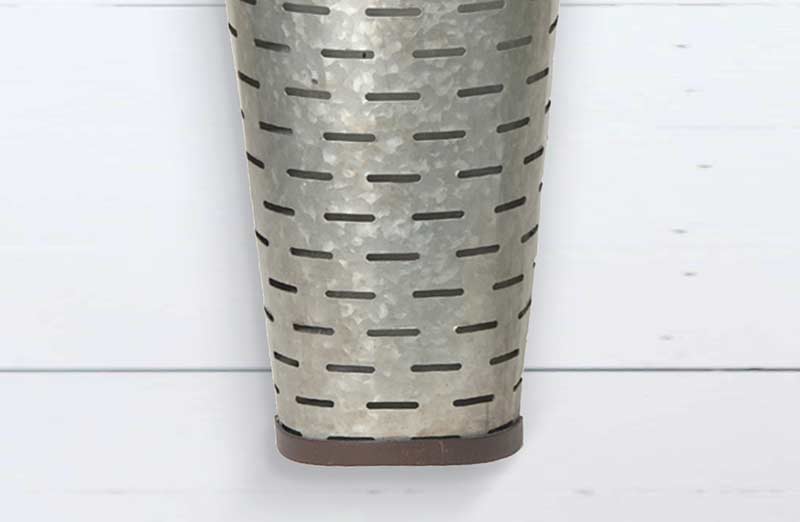 Metal Half Olive Wall Bucket