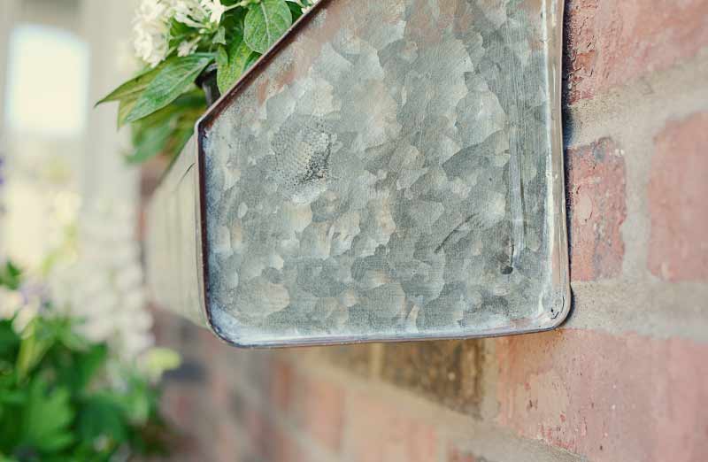 Rustic Wall Trough Planters  Set Of 2