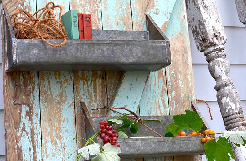 Rustic Wall Trough Planters  Set Of 2