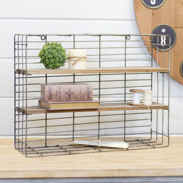LARGE Re-purposed Wire Crate Shelving Unit