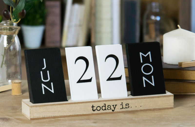 Wooden Block Perpetual Calendar