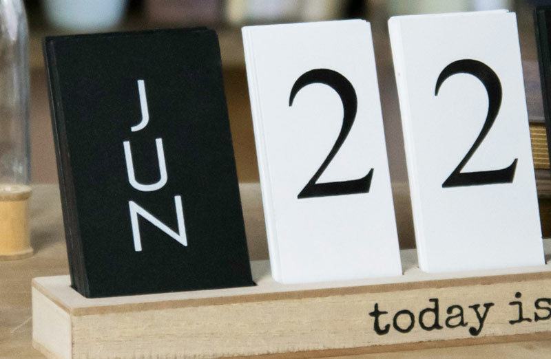 Wooden Block Perpetual Calendar