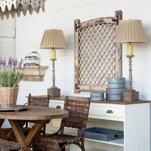 HUGE Distressed Chippy Lattice Wall Panel