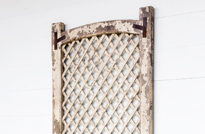 HUGE Distressed Chippy Lattice Wall Panel