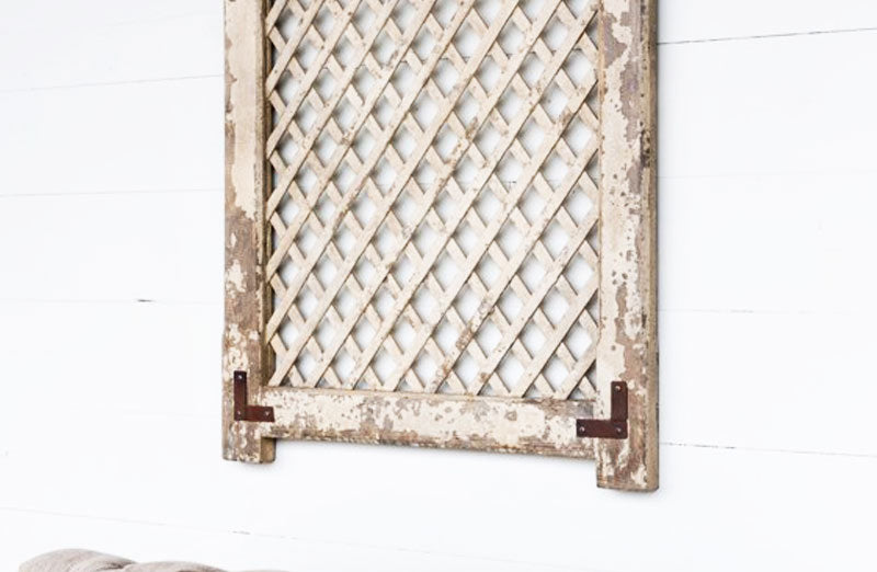 HUGE Distressed Chippy Lattice Wall Panel