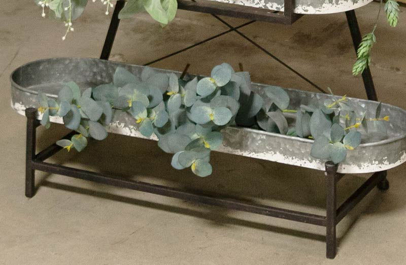 Galvanized Metal Three Tiered Windmill Planter