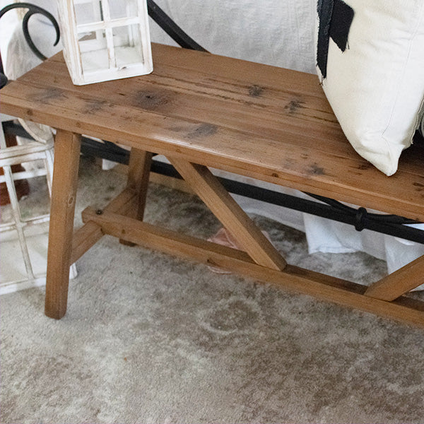 Wooden Bench | Rustic Farmhouse