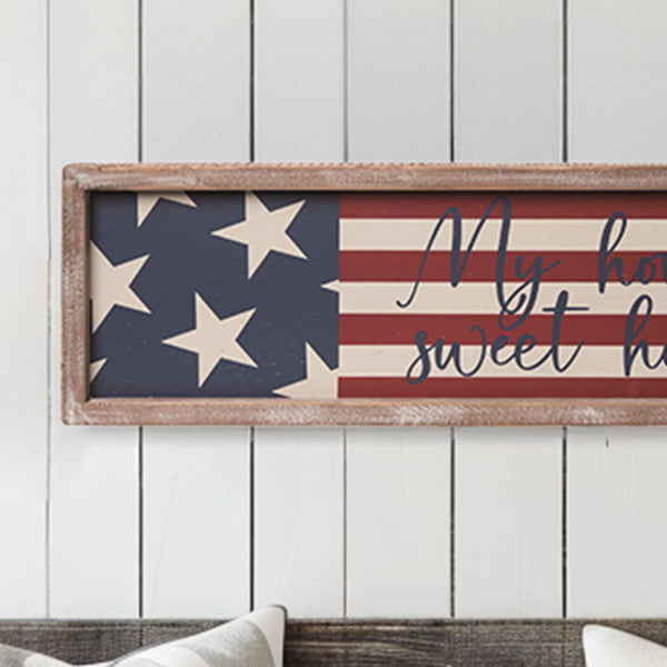 Home Sweet Home Patriotic Americana Wall Decor