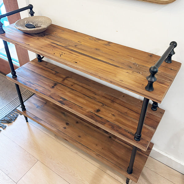 Reclaimed Wood Three-Tier Display Shelf