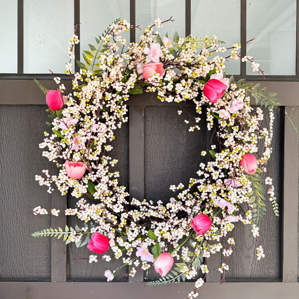 26 Inch Spring Blossom Wreath