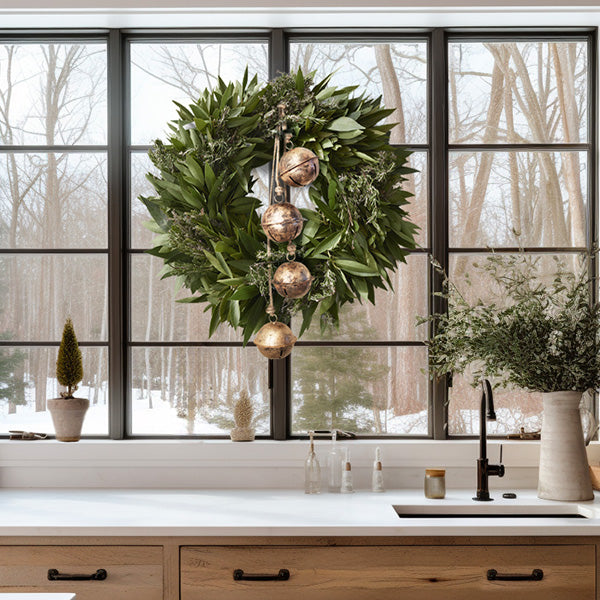 16" Culinary Bay Leaf Wreath With Rosemary