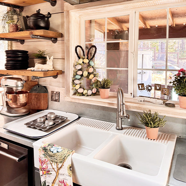 Bunny Shaped Pastel Egg Easter Wreath