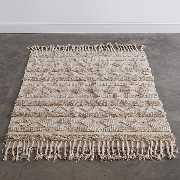 Handwoven Geometric Jute Area Rug, Choose Your Style