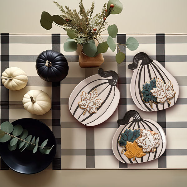 Artisanal Pumpkin Plates, Set of Three