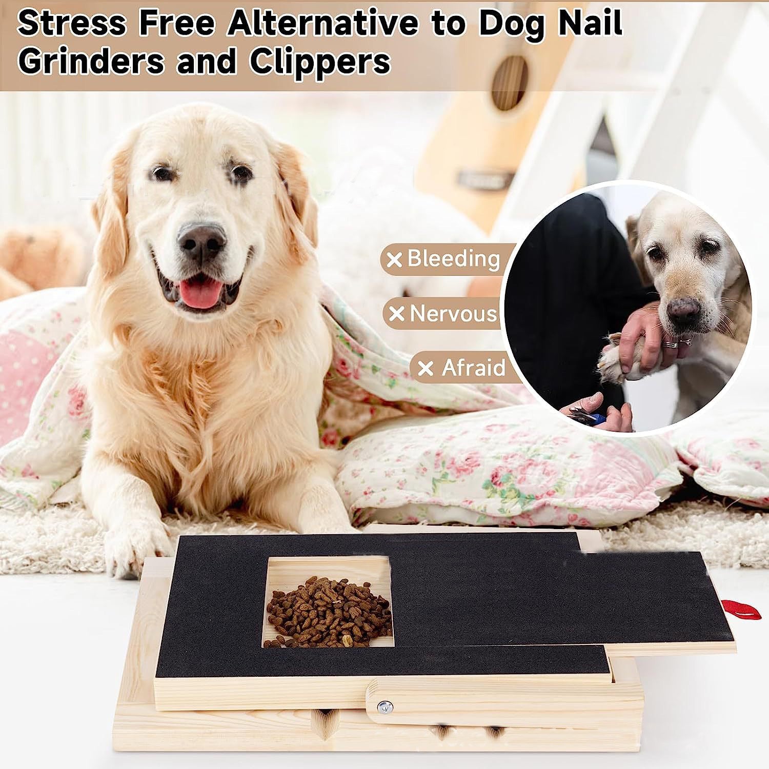 Wooden Dog Scratching Post