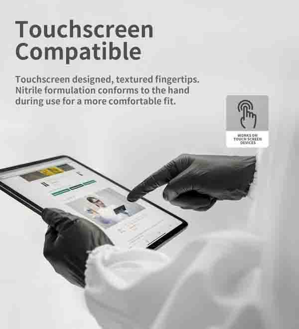 100/50PCS Black Nitrile Disposable Gloves