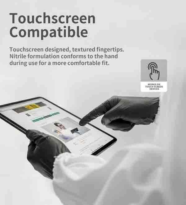 100/50PCS Black Nitrile Disposable Gloves