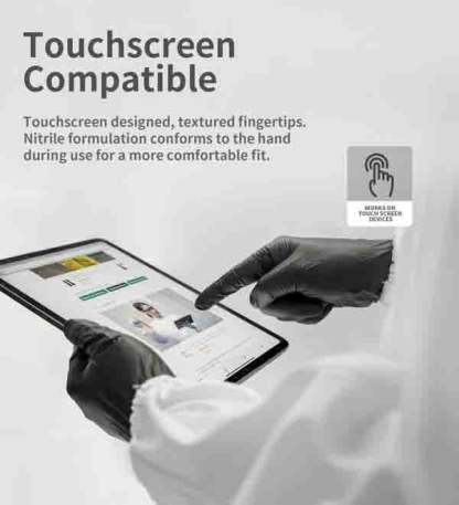 100/50PCS Black Nitrile Disposable Gloves