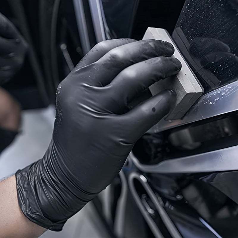 100/50PCS Black Nitrile Disposable Gloves