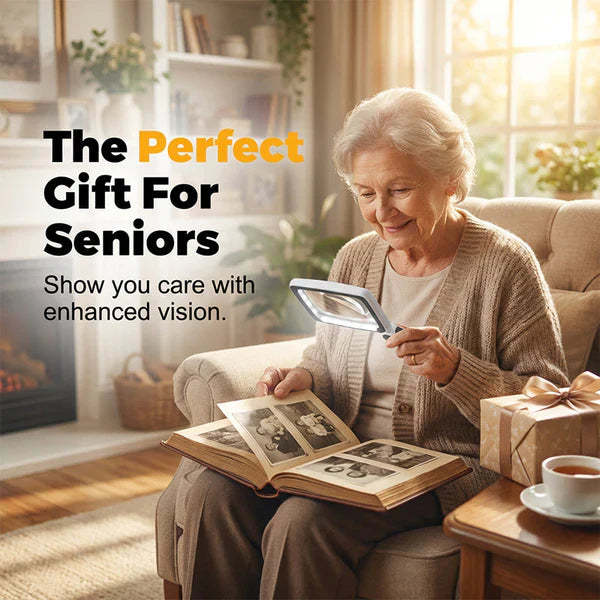 🔥Folding Handheld Magnifying Glass with Light for Reading