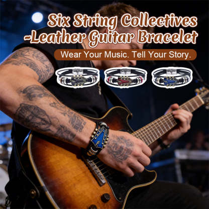 Six String Collectives-Leather Guitar Bracelet