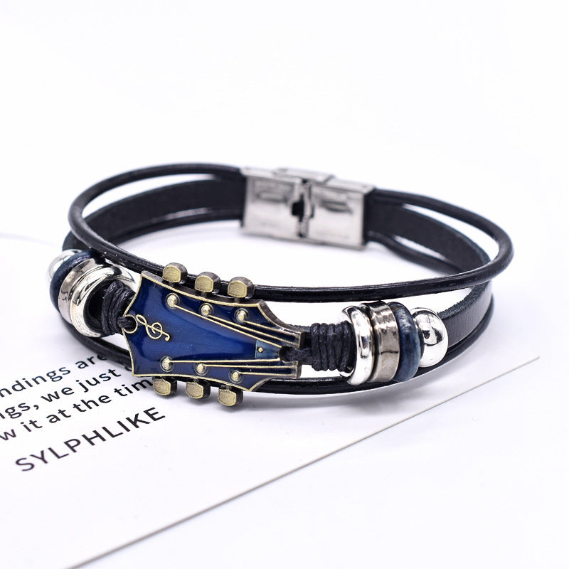 Six String Collectives-Leather Guitar Bracelet