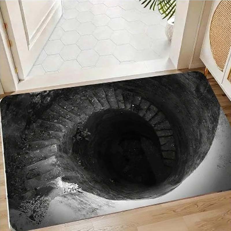 Visual Illusion Endless Abyss Pattern HD Printed Non-Slip Doormat