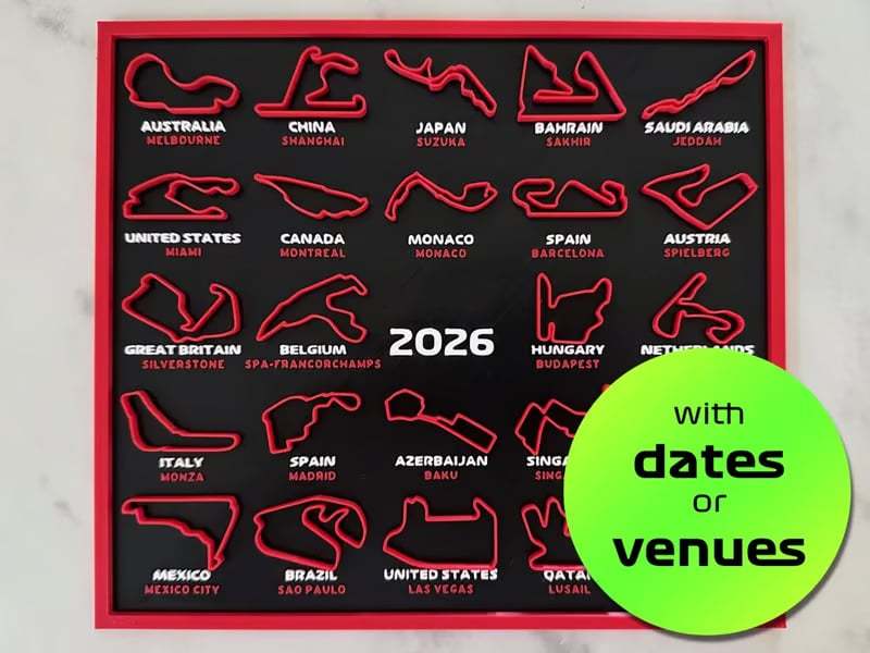 🏎️LAST DAY SALE – 49% OFF📅Formula 1 Calendar 2026 F1