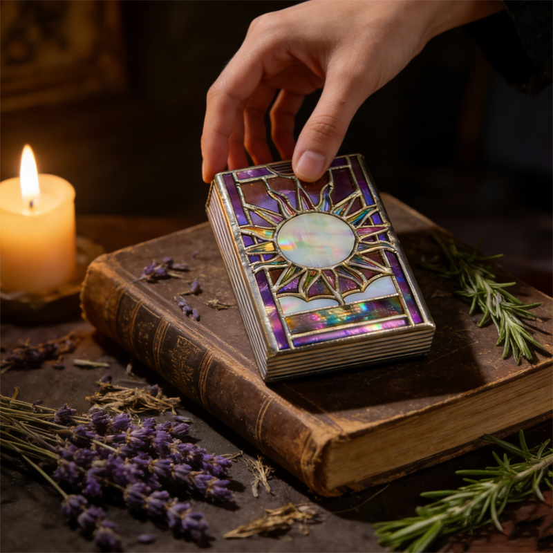 Mystical Sunburst Tarot Card Box