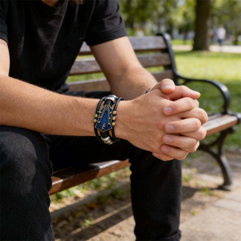 Six String Collectives-Leather Guitar Bracelet