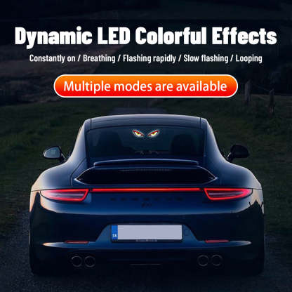 LED Demon Eye Car Light Sticker👹 — Give Your Ride a Fierce Nocturnal Identity