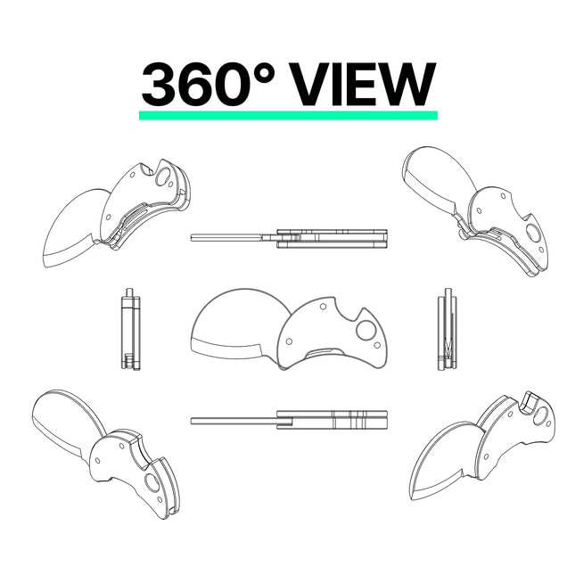 Mini Titanium Compact Bottle Opener & EDC Cutter