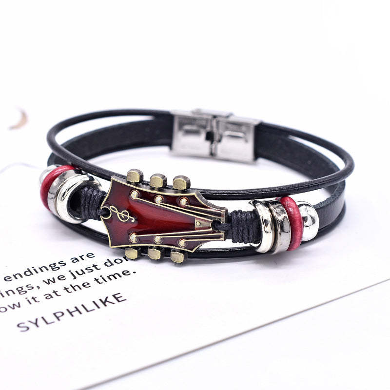 Six String Collectives-Leather Guitar Bracelet