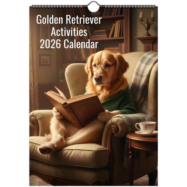 🎁Golden Retriever dog Calendar 2026 - Daily Activities