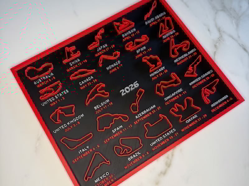 🏎️LAST DAY SALE – 49% OFF📅Formula 1 Calendar 2026 F1