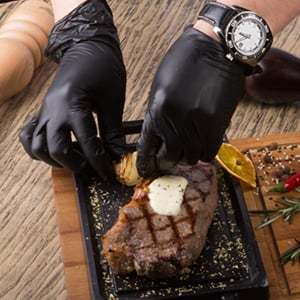 100/50PCS Black Nitrile Disposable Gloves