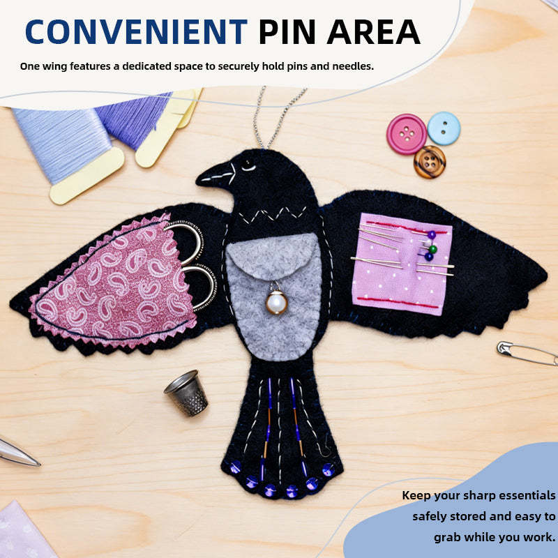 Luna the Crow Sewing Case