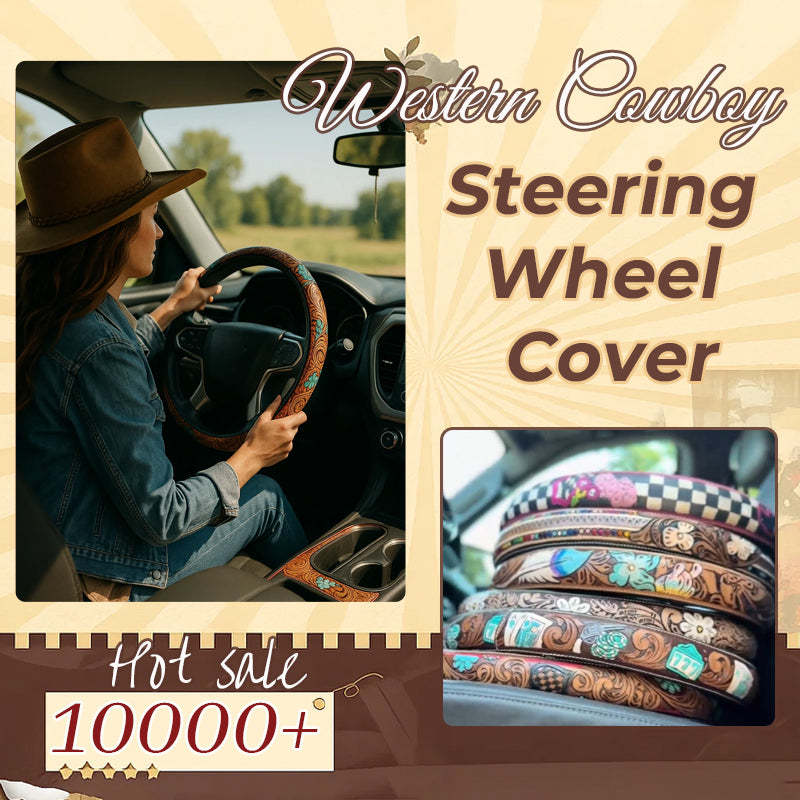 🤠 Western Cowboy Steering Wheel Cover