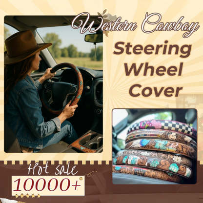🤠 Western Cowboy Steering Wheel Cover