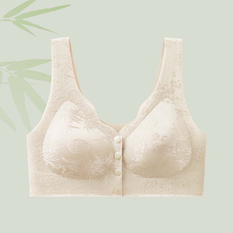 Embossed Jacquard Front-Closure Bra