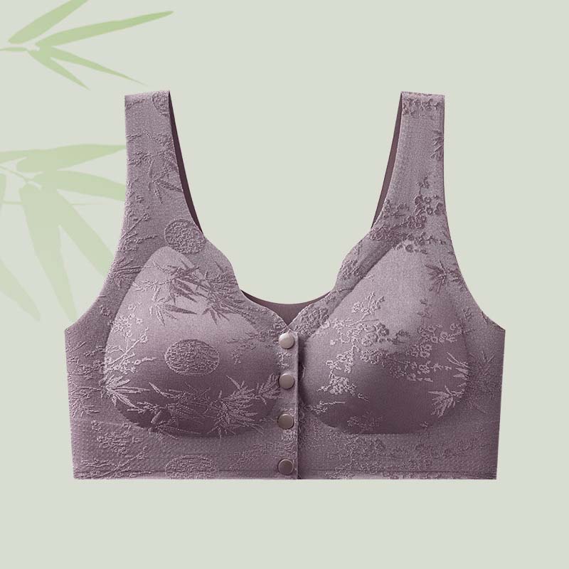Embossed Jacquard Front-Closure Bra