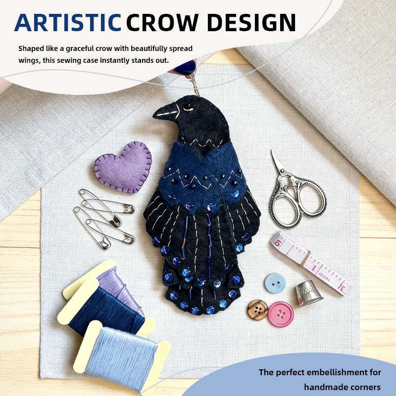 Luna the Crow Sewing Case