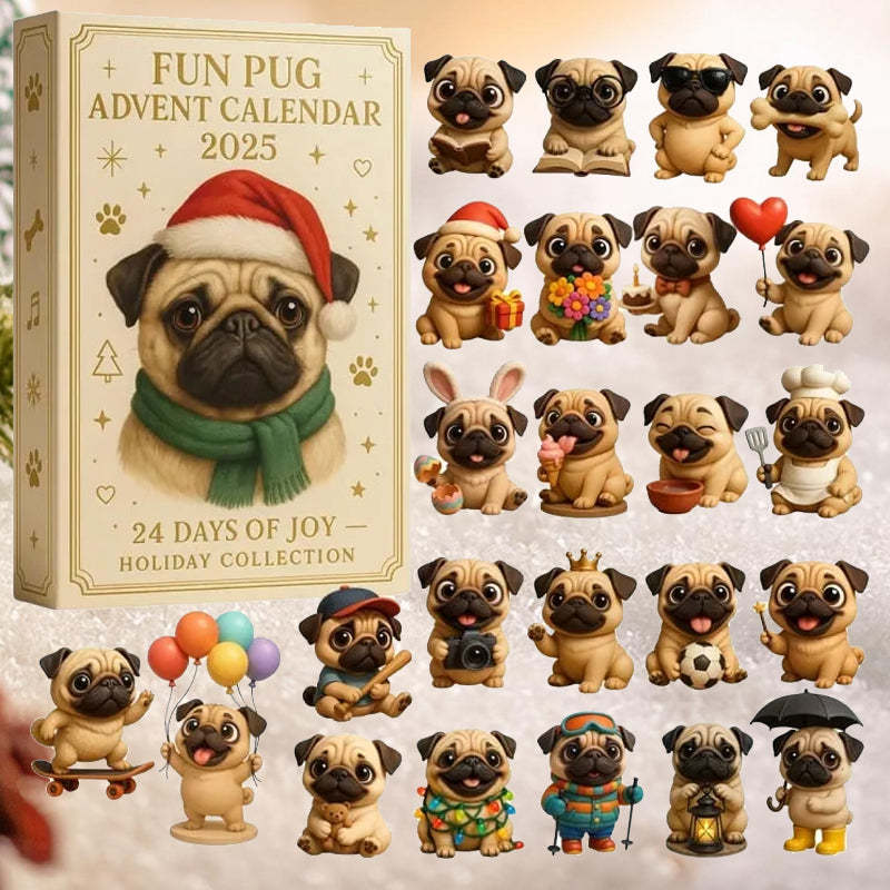 🐾🎄 Fun Pug Advent Calendar 2025