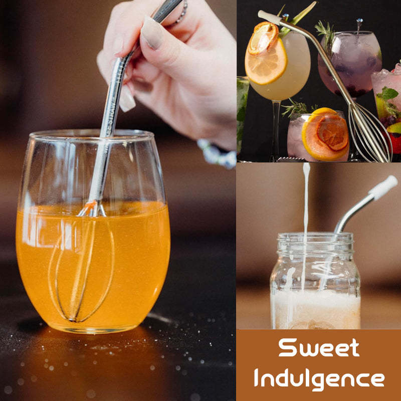 🍹 [2-in-1 Innovation] The Whisk Straw | Sip, Stir, and Savor Every Drop! ✨