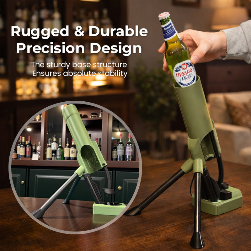 51mm Beer Bottle Mortar Bottle Opener – Novelty Cap-Launching Desk & Bar Accessory.