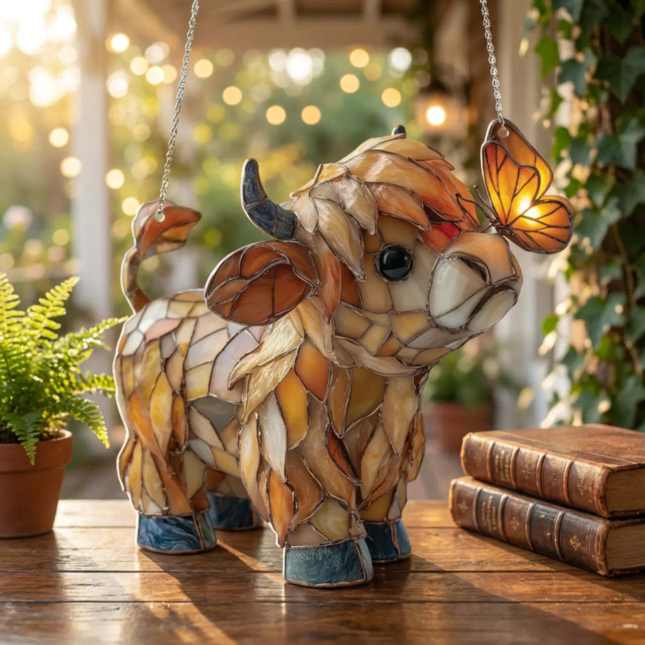 Scottish Highland cattle decorative windows