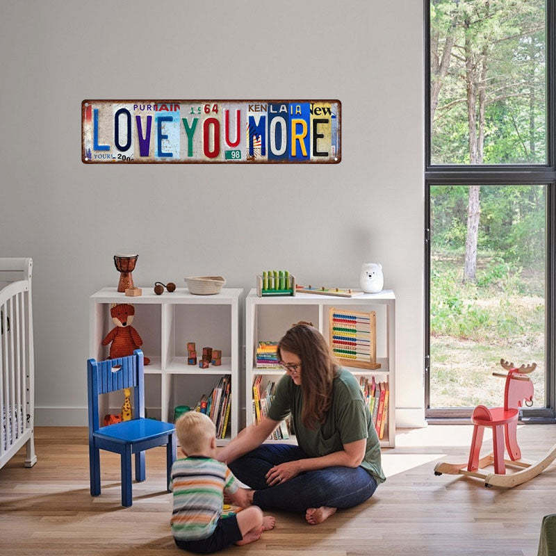 ❤️ Love You More Vintage Wall Sign